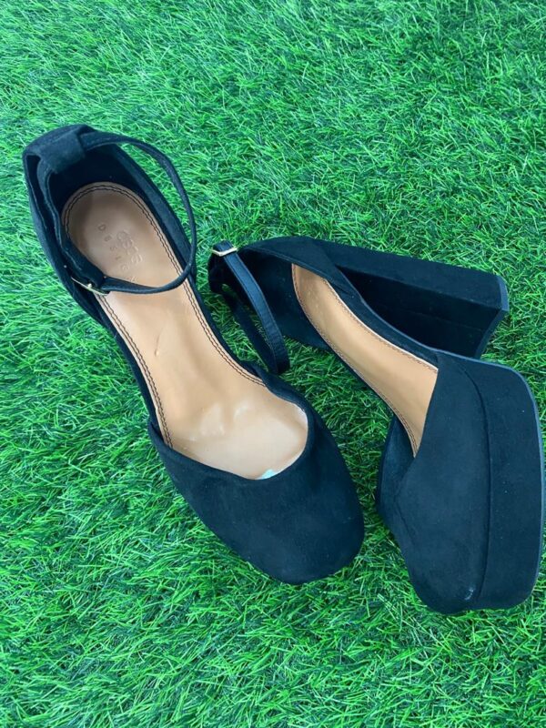 Black Suede Platform Heels